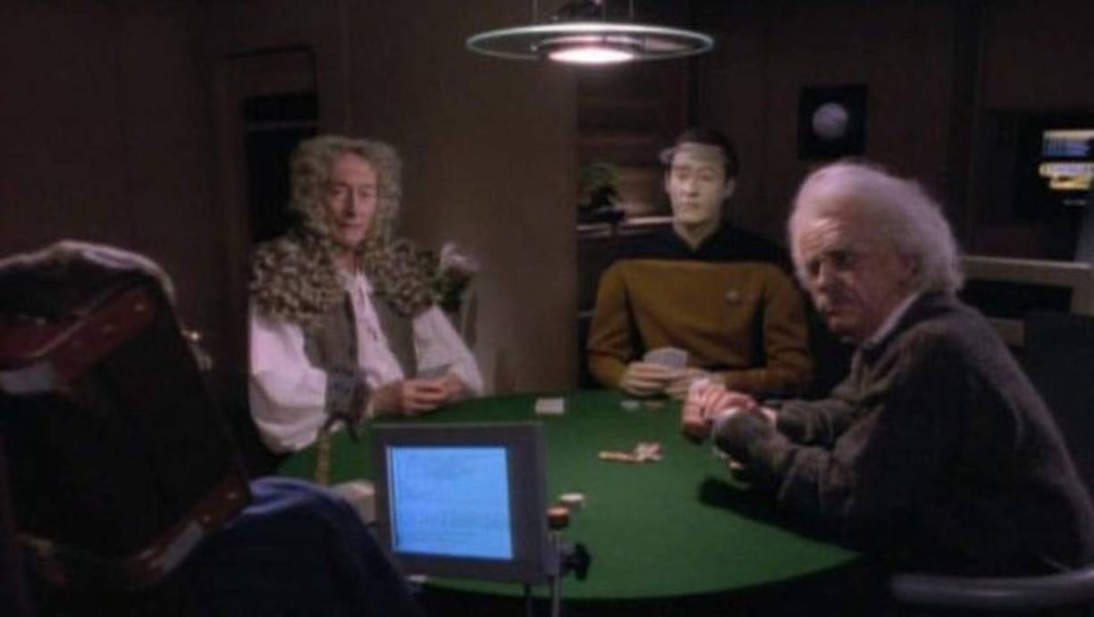 Entre las series de imagen real, Star Trek estuvo entre las primeras que contaron con una aparición del científico, quien se interpreta a sí mismo (como proyección holográfica) en un juego de póquer junto al personaje del androide Data y los hologramas que representan a Albert Einstein e Isaac Newton. La escena aparece en el último episodio del a sexta temporada de 'La nueva generación' (1993).
