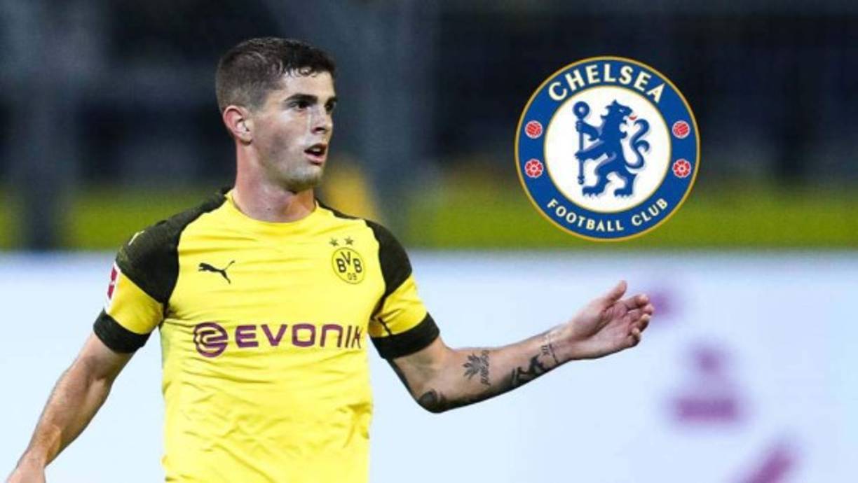 Christian Pulisic: El Chelsea ha realizado una oferta de 50 millones de euros para hacerse con el centrocampista ofensivo del Borussia Dortmund . El jugador de Estados Unidos llegaría a la Premier League de Inglaterra.