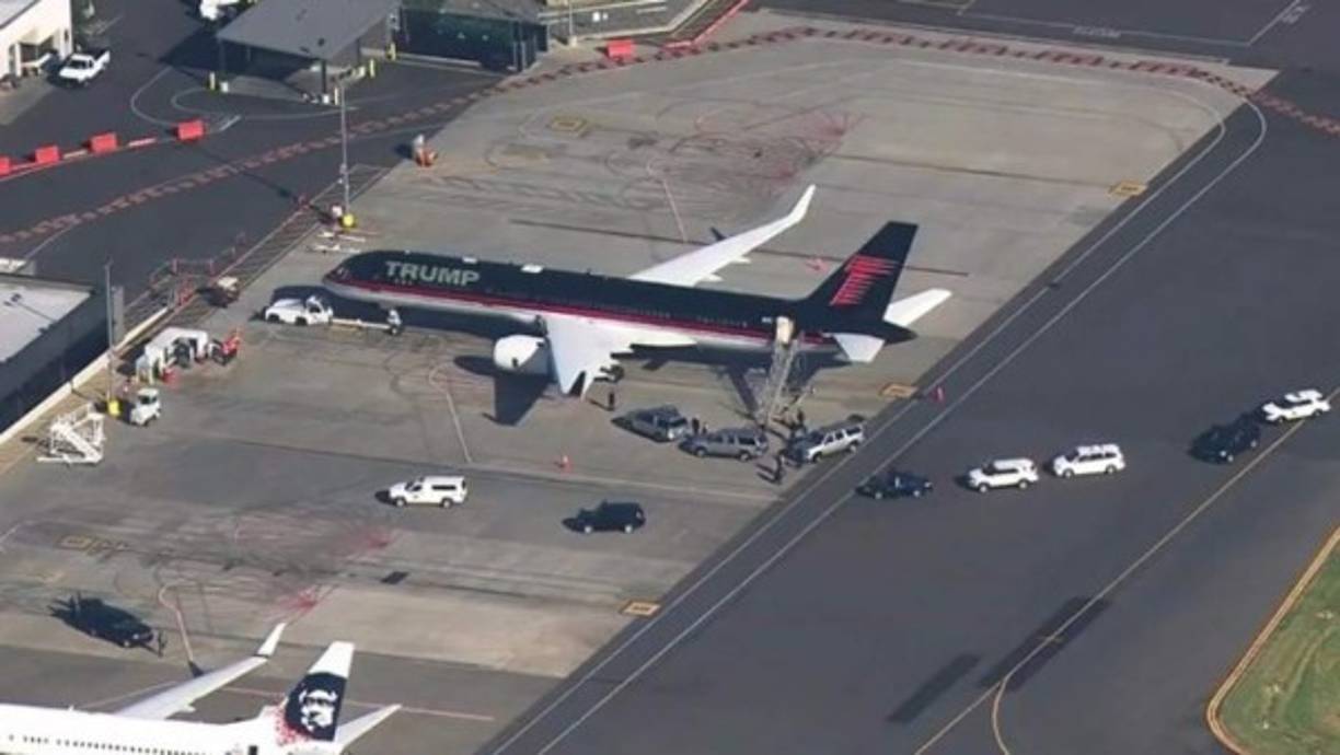 El magnate cuenta con una caravana de protección que lo acompaña en todas sus presentaciones y hasta que entregue la presidencia de EUA.