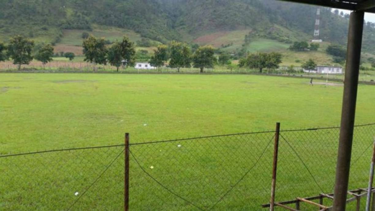 La cancha que se encuentra en Guayape en el departamento de Olancho.