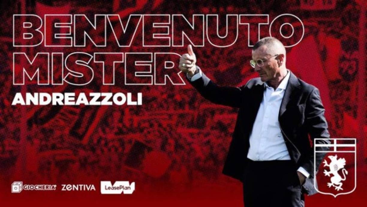 El Génova acaba de presentar a su nuevo entrenador, Aurelio Andreazzoli.