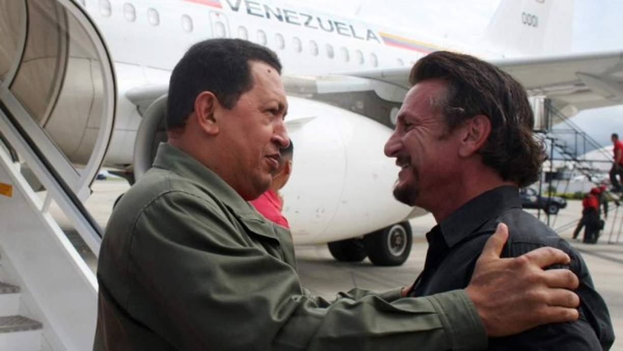 Sean Penn con su íntimo amigo, Hugo Chávez.