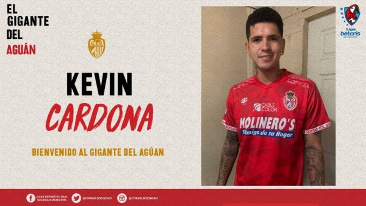 La Real Sociedad anunció el fichaje del atacante colombiano Kevin Cardona, hermano del jugador Edwin Cardona que milita en el Boca Juniors de Argentina.