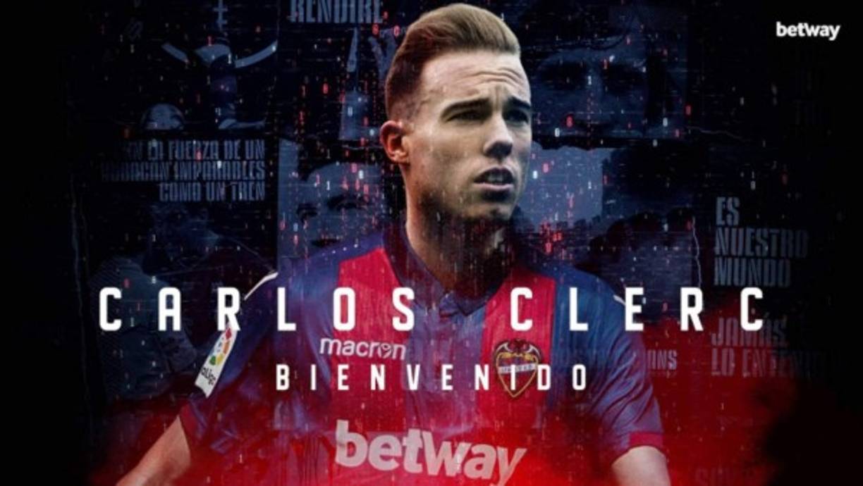 El Levante hizo oficial el fichaje de Carlos Clerc quien llega para las próximas tres temporadas. El jugador catalán se compromete hasta junio de 2022 con la entidad, que tenía cerrado el acuerdo desde hace meses pese a la buena racha del Club Atlético Osasuna en Segunda División que se acabó convirtiendo en ascenso.
