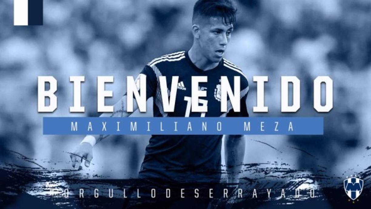 El centrocampista argentino Maximiliano Meza, integrante de la selección de su país en el Mundial de Rusia 2018, es nuevo refuerzo de los Rayados de Monterrey. Llega procedente del Independiente de Argentina.