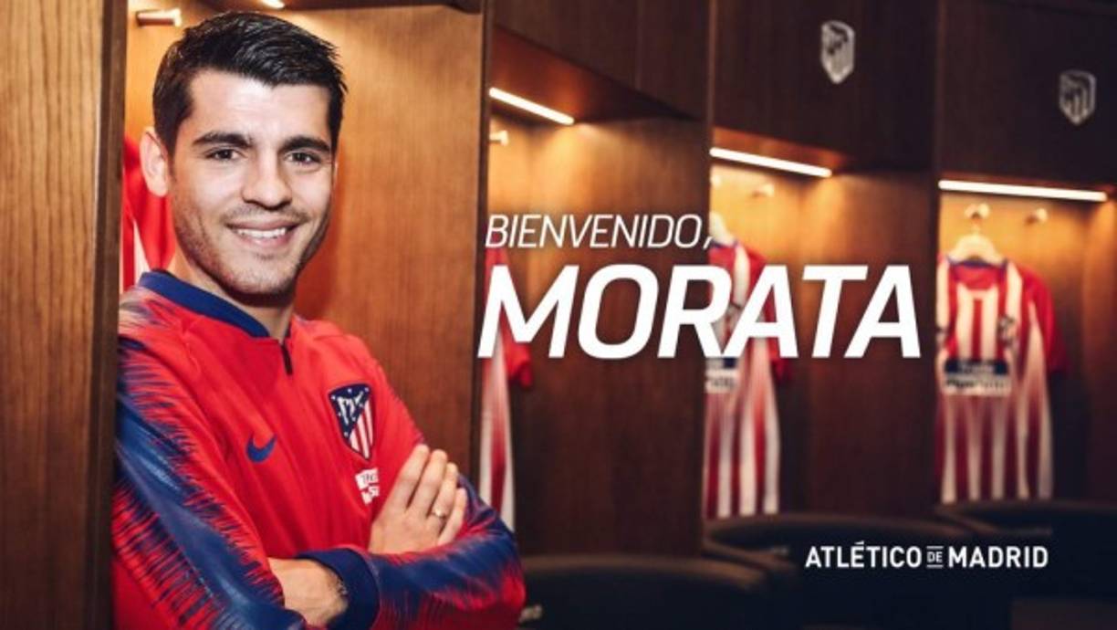Ya es oficial. El delantero español Álvaro Morata es nuevo jugador del Atlético de Madrid, llega cedido por el Chelsea por lo que queda de temporada y una más. El atacante vuelve a la liga española, en donde jugó con Real Madrid.