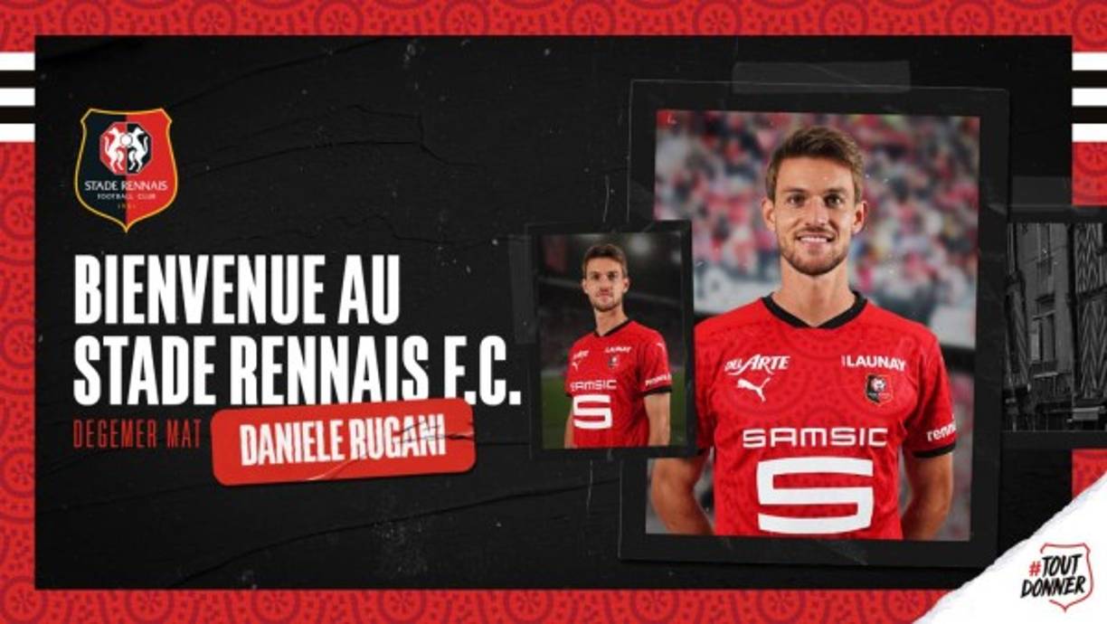 El Rennes también hizo oficial la contratación del defensa italiano Daniele Rugani, procedente de la Juventus. El central de 26 años llega a la Ligue 1 en calidad de cedido por una temporada. Así se confirma otra salida en el equipo de Pirlo.