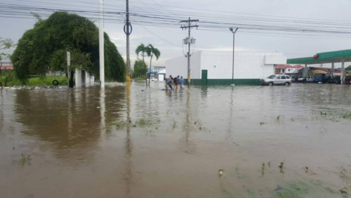 El agua cubrió una amplia zona.
