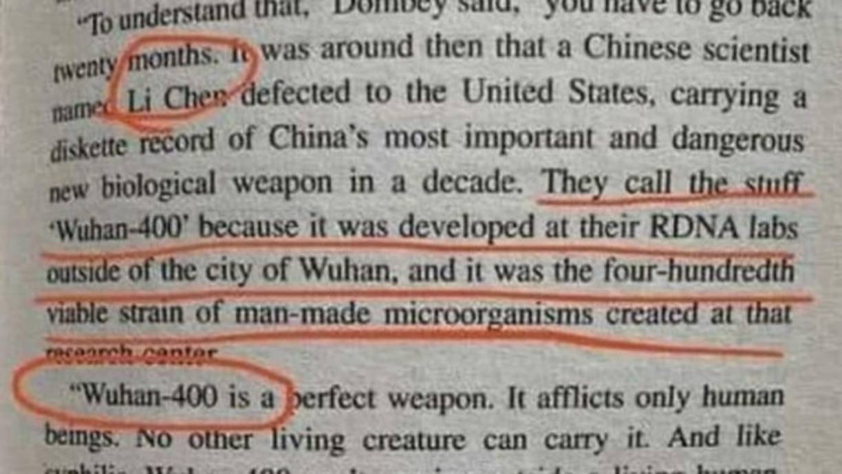 Dean Koontz (Pensilvania, 1945) lanzó la novela de terror en 1981, en la que el autor se adelantó al presente de una manera asombrosamente escalofriante pues habla exactamente de la ciudad y el año en el que surgió lo que ahora conocemos como coronavirus.