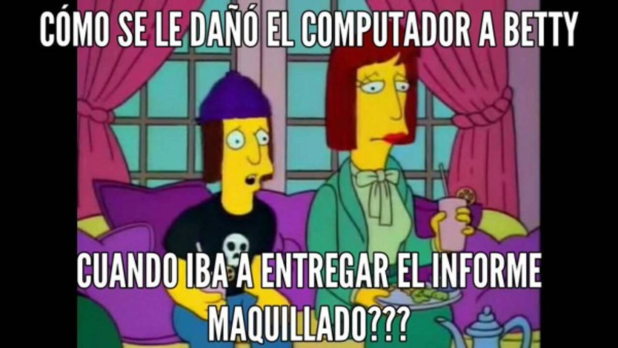 Los Simpson no podían faltar en los memes de Betty.