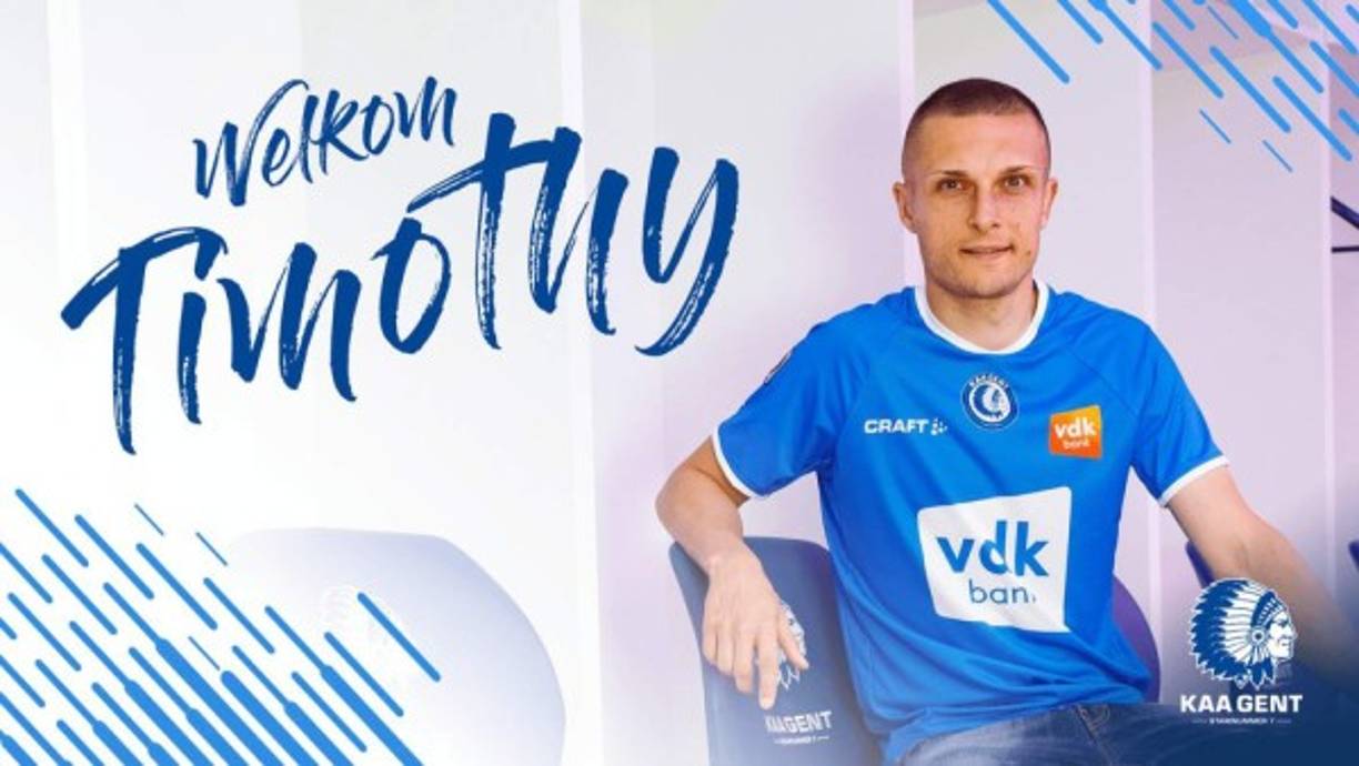 El Gent de Bélgica ha fichado al central belga Timothy Derijck . Firma hasta junio de 2020.