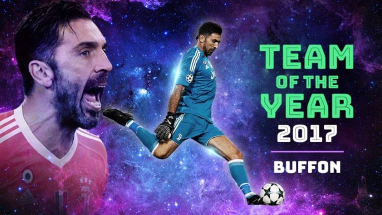 El portero Gianluigi Buffon (ITA, Juventus) 41,8% 333.604 votos. Es el futbolista más veterano.