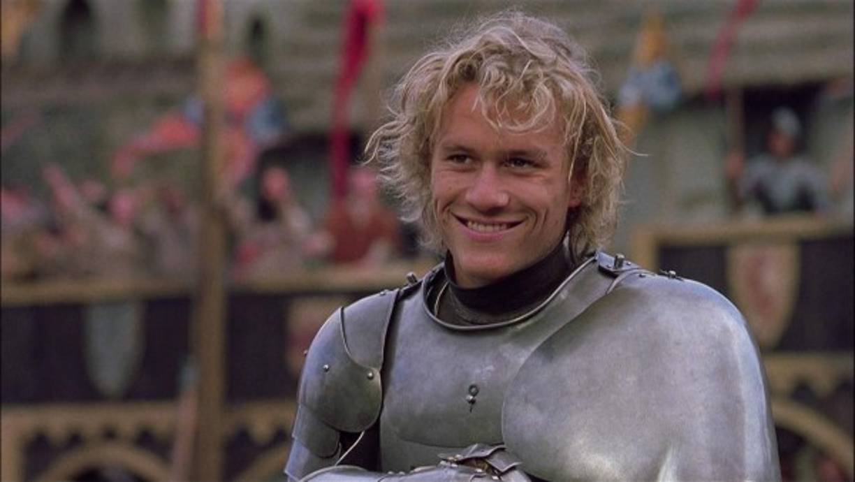 2- Knight's Tale (Corazón de caballero) -2001<br/>Calificación 6.9/10I MDb - 90% Google.<br/><br/>Una historia de amor caballeresco; el escudero inglés William Thatcher (Heath) decide hacerse pasar por noble, ganándose la rivalidad de un caballero y encontrando el amor en una doncella llamada Jocelyn.