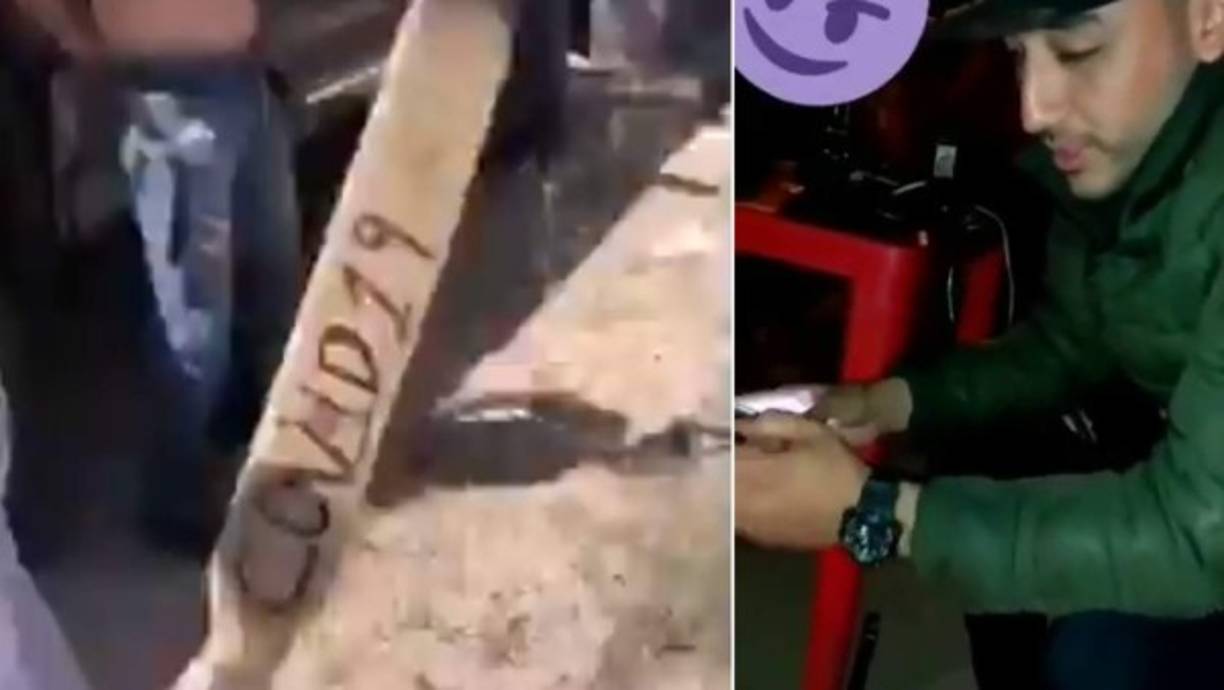 Según el blog de los narcos se describe en el material audiovisual, a una persona que recibió castigo por desacatar la orden de 'Los chapitos'; llora de dolor mientras sangra por los tablazos que le dieron.