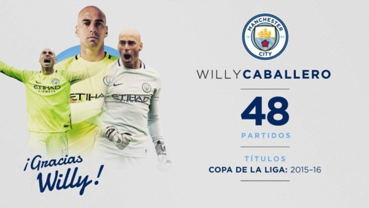 Tras el anuncio de Jesús Navas, el Manchester City también ha informado que el portero argentino Willy Caballero no continuará en el club.