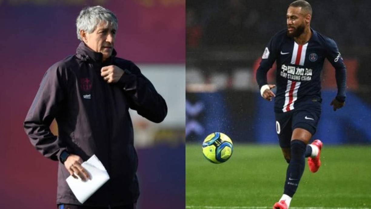 Quique Setién, entrenador del FC Barcelona, le abrió las puertas a Neymar por lo que mostró su entusiasmo de tener al brasileño en el club: ''Estaría muy feliz de poder entrenar a Neymar, absolutamente. Se trata de un jugador de un nivel excepcional, eso nadie lo puede poner en duda', señaló.