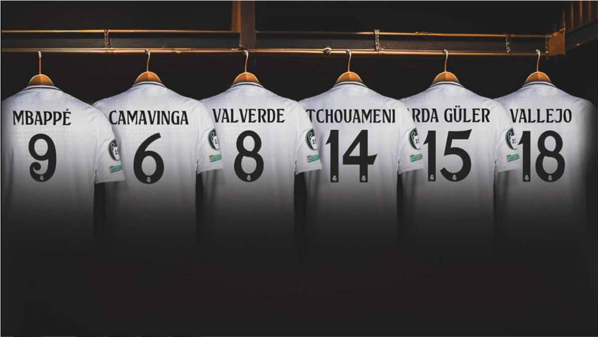 Estos son los nuevos dorsales del Real Madrid para la temporada 2024-2025.