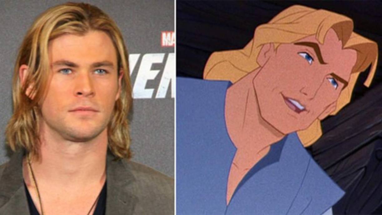 Los ojos de Chris Hemsworth son muy parecidos a los de John Smith, de la película 'Pocahontas'.