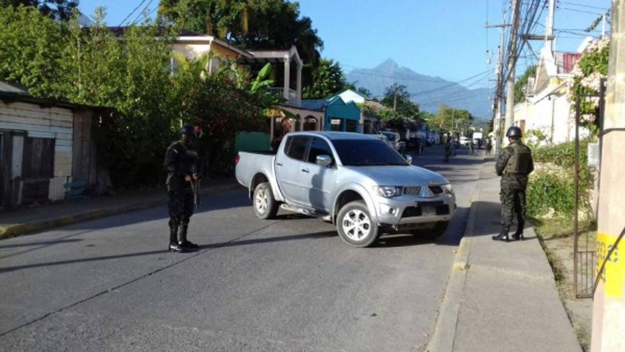 Diez personas fueron detenidas durante la 'Operación Trueno' en los barrios Inglés, Buenos Aires y Mejía de La Ceiba, Atlántida.