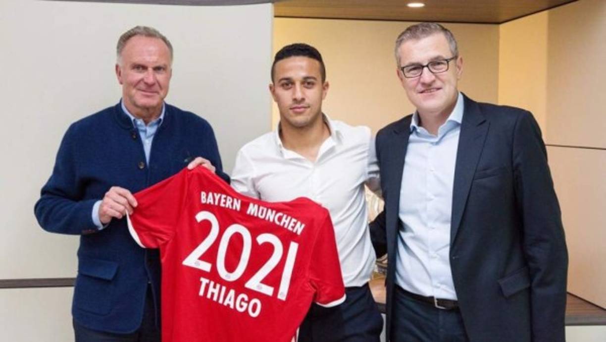 Thiago: El volante ha renovado con el Bayern Munich hasta 2021.