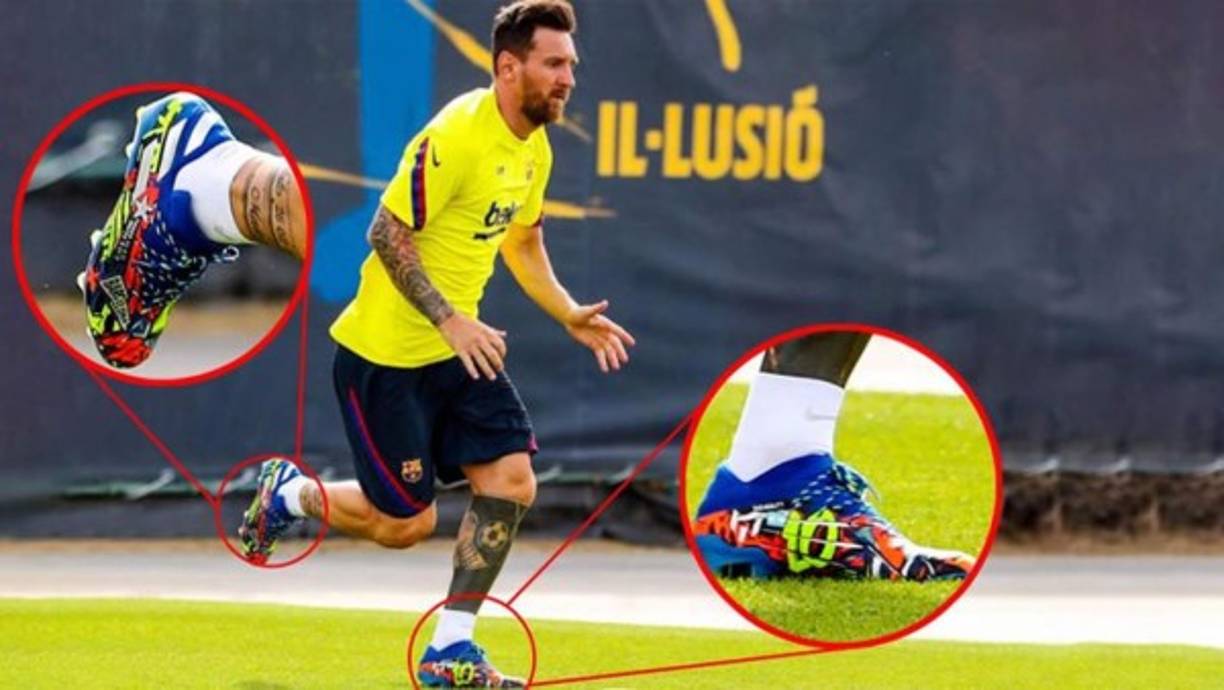 Los tacos tienen los colores azul y rojo por el Barcelona, el único equipo profesional que Lionel Messi ha defendido en su carrera desde 2005.