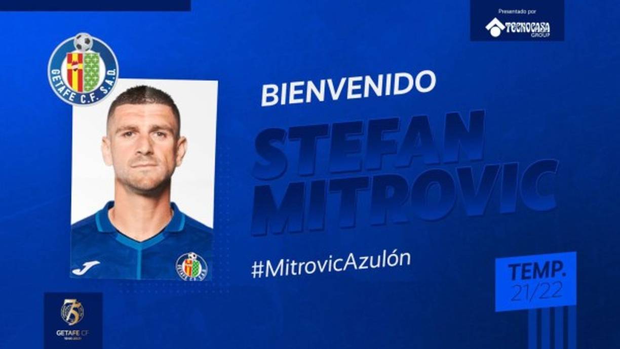 el Getafe ha hecho oficial la llegada de su primer fichaje. Se trata de Stefan Mitrovic. El central serbio, de 31 años, aterriza en el Coliseum tras haber acordado con el Estrasburgo una cantidad cercana al millón de euros, firmando un contrato de tres años con el club español. Foto Twitter Getafe.