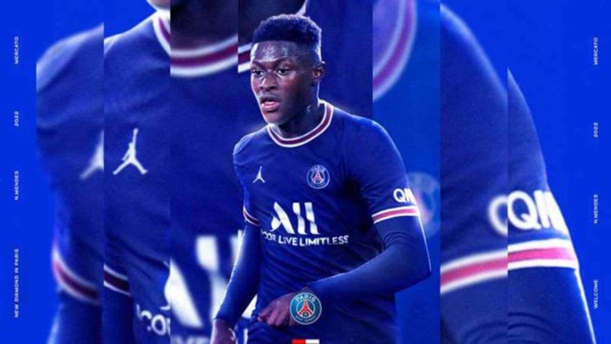 El París Saint-Germain se hizo con servicios del joven lateral izquierdo portugués Nuno Mendes, de 19 años, cedido por un año con opción de compra por el Sporting de Portugal, anunció el PSG. Foto Twitter PSG.