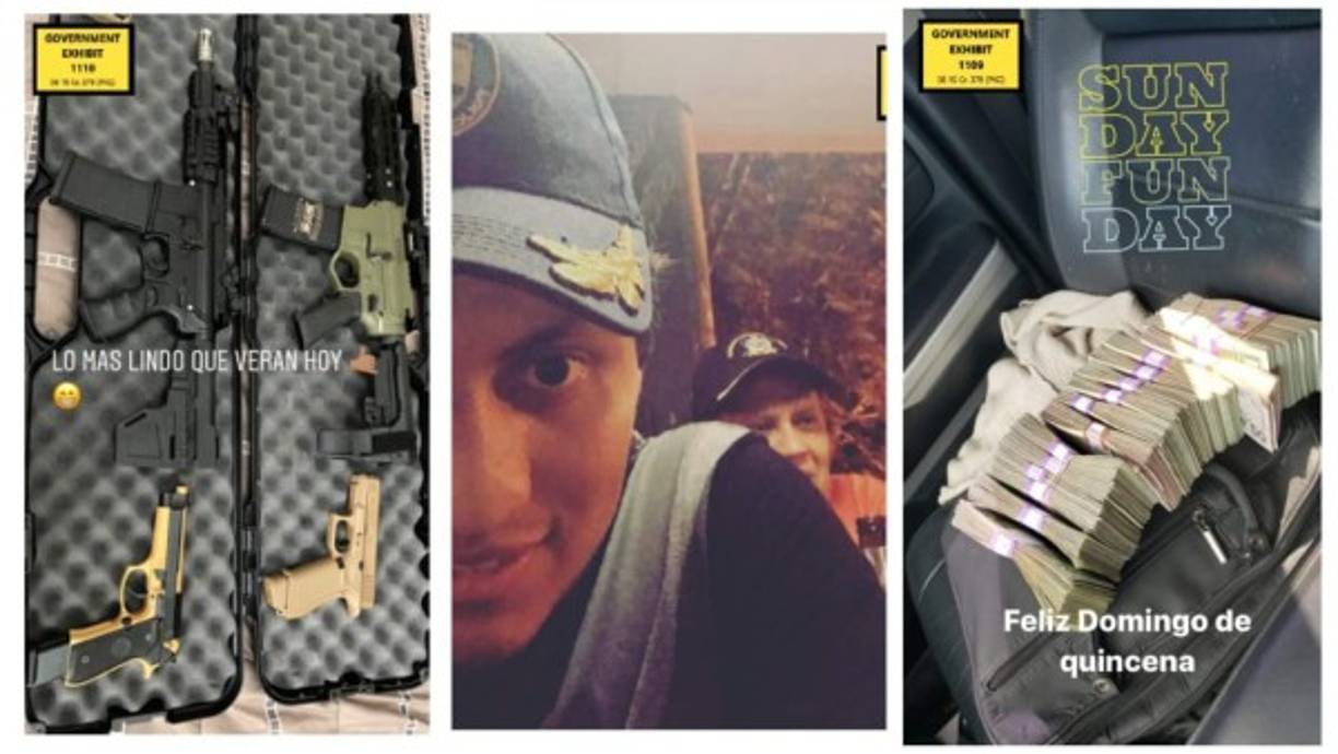 Fotografías mostradas por Fiscalía de Estados Unidos en el caso contra Fuentes Ramírez. Más como esta fueron presentadas en la Corte. Armas, dinero y otros bienes relacionados a Fuentes Ramírez, así como escuchas telefónicas, rellenaron un caso que terminó en cadena perpetua.