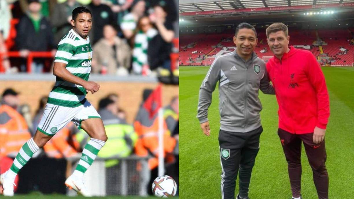 El hondureño, Emilio Izaguirre, volvió a su etapa como jugador y lo hizo en el encuentro entre las leyendas del Celtic y el Liverpool.