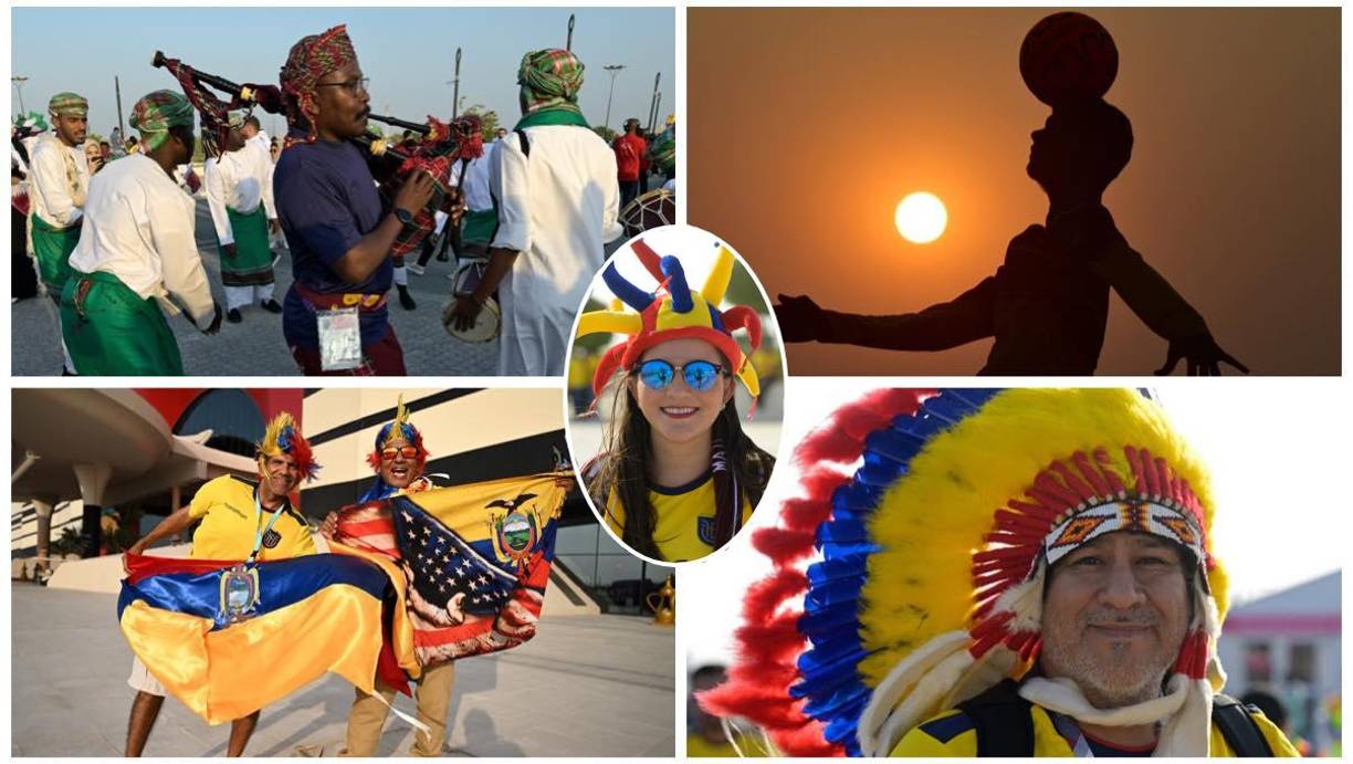 Así se vive el ambiente en Qatar previo al inicio del partido inaugural entre el anfitrión y Ecuador.