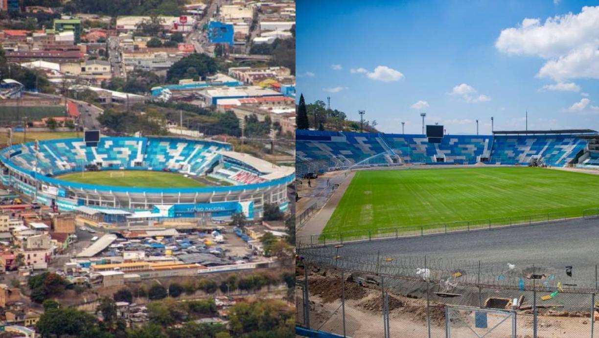 El Estadio Nacional ya cuenta con la instalación completa de su engramillado sintético y así luce actualmente.