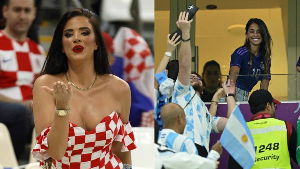 Ivana Knoll y Antonela Rocxuzzo causaron revuelo en el Estadio Lusail de Qatar.