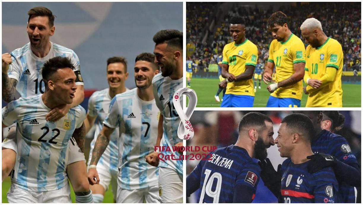 Estas son algunas de las Selecciones que son candidatas a llevarse la Copa del Mundo en Qatar.