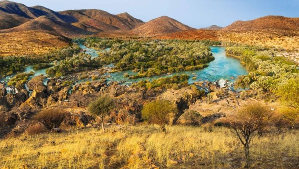Mirador de las cataratas Epupa, Namibia.