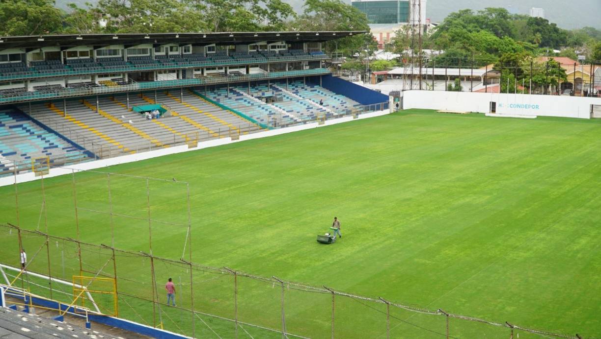 El césped híbrido aún no luce en sus mejores condiciones y causó el malestar en Condepor.