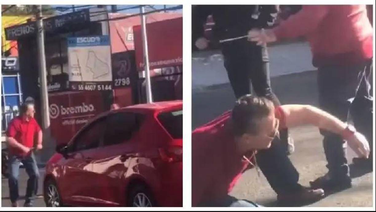 “Le dije: ‘mira cuate, acepta mis mil pesos o me voy, porque yo ya necesito irme’ y de repente el cuate agarra y saca del coche un tubo, entonces, voy a mi coche, saco mi tubo y lo agarro a tubazos, y le metí cuatro tubazos, luego llegan otros tres, me agarran entre los tres, uno me empieza a someter, el otro me empieza a agarrar del cuello, todavía me quiso romper el espejo del carro.