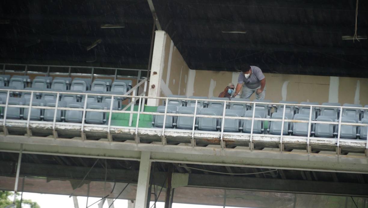 Los mejoramientos también se están realizando en los palcos.
