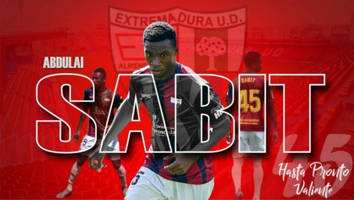 El jugador ghanés Sabit Abdulay firma por una temporada con el Getafe tras el acuerdo entre Extremadura y equipo azulón para su cesión. El joven de 21 años alternará en un principio entre el filial y el primer equipo. El nuevo futbolista del club madrileño se desempeña como mediocentro, con un gol a favor esta campaña tras disputar únicamente cuatro partidos oficiales con los azulgrana.