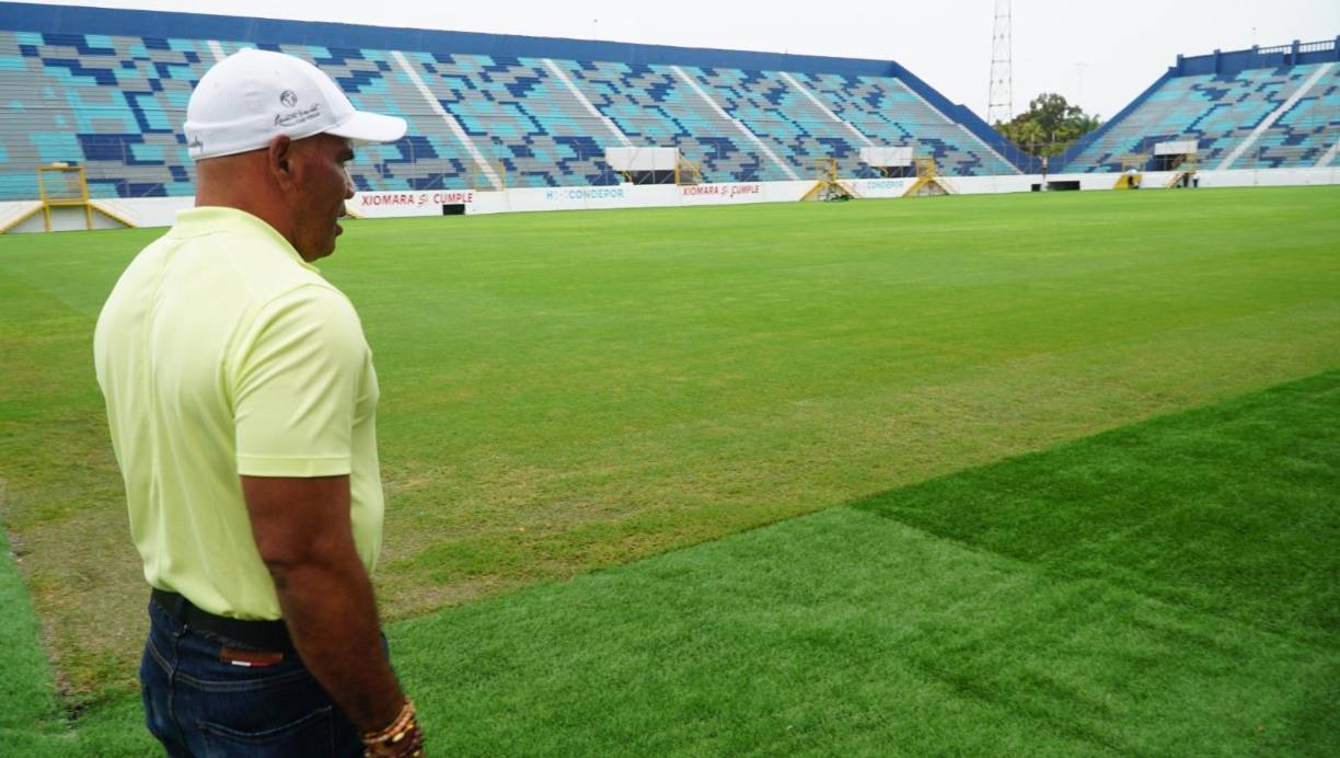 Condepor toma la obra, ¿quiere decir que la primera semana habrá fútbol?: “Sí, sí, la primera semana aquí va a haber fútbol, iniciando el torneo Apertura 2024 va a haber fútbol”, destacó Mario Moncada. 