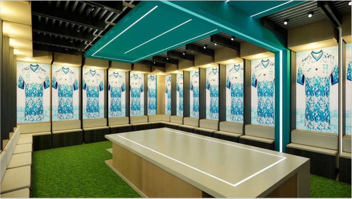 Esta fue una de las fotos que compartió Mario Moncada, quien destacó los trabajos que harán con los nuevos camerinos.