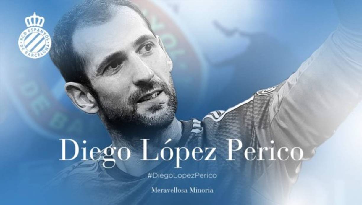 El portero español Diego López fichado por el Espanyol, procedente del Milan.