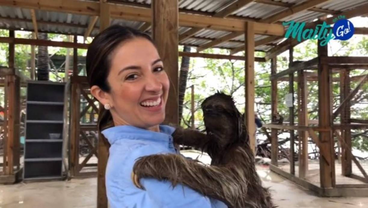 Maity compartió su visita al DJ Monkey and Sloth Hangout, un santuario de animales ubicado en la pequeña comunidad de French Cay, en Roatán.