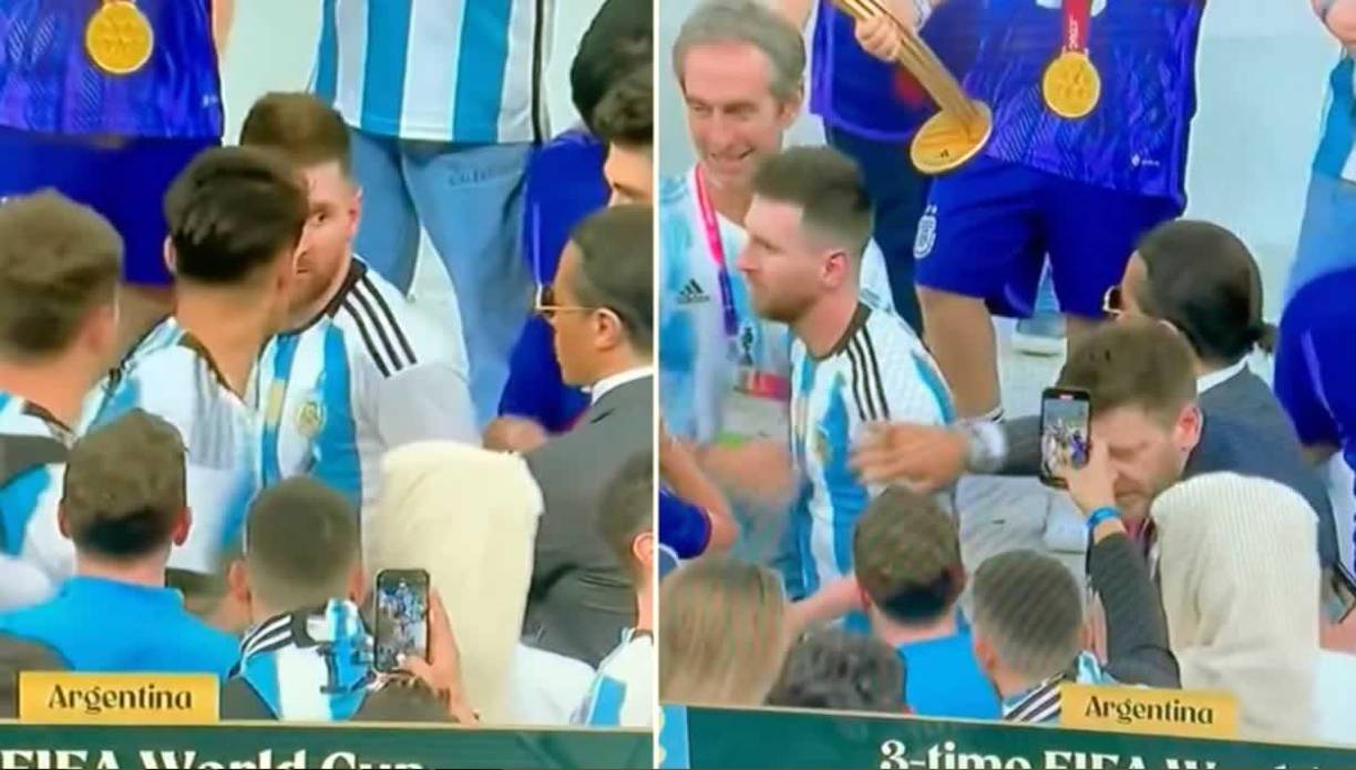 Salt Bae quería una foto con Messi y fue a buscarlo, pero hizo enojar al capitán de la Albiceleste.