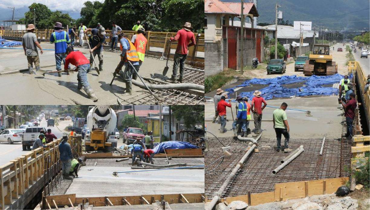 La alcaldía de San Pedro Sula continúa con los trabajos del proyecto de pavimentación de la trocha sur de la 27 calle.