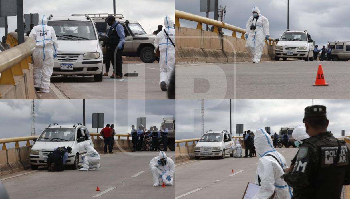 Un taxista vio cómo unos sujetos armados acribillaron a las personas que él llevaba como pasajeros en su unidad de transporte a la altura del puente a desnivel de la colonia 21 de Octubre.