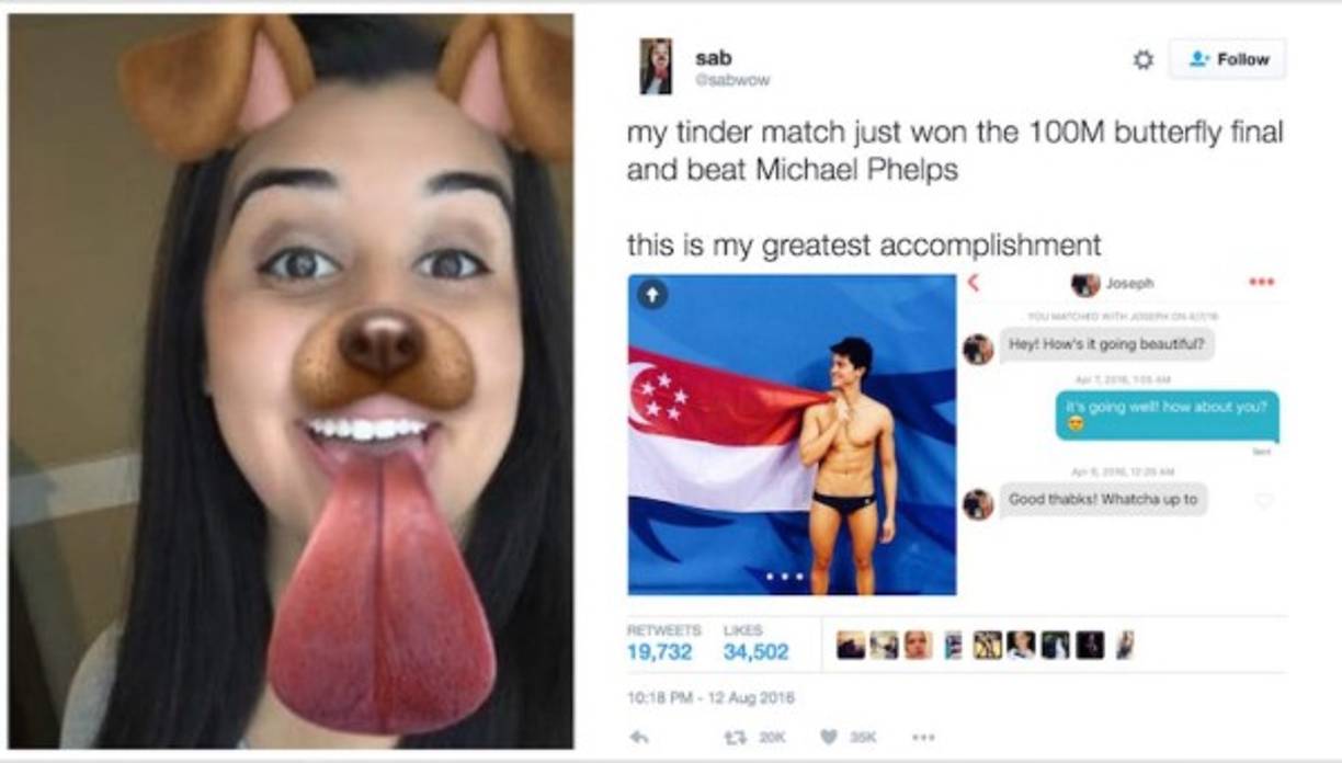 El joven le escribió: ¡Hey! ¿Cómo estás guapa? A lo que ella respondió: ¡Todo bien! ¿Y tú?. - ¡Bien gracias! Qué haces preguntó el nadador, pregunta que Salazar dejó sin responder.