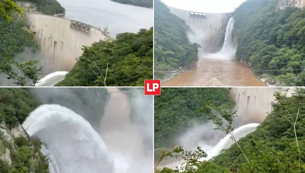 A eso de las 2:15 de la tarde de este sábado se abrieron las compuestas de “El Cajón”, algo que ocurre sólo cuando el embalse está cerca de su nivel máximo. 