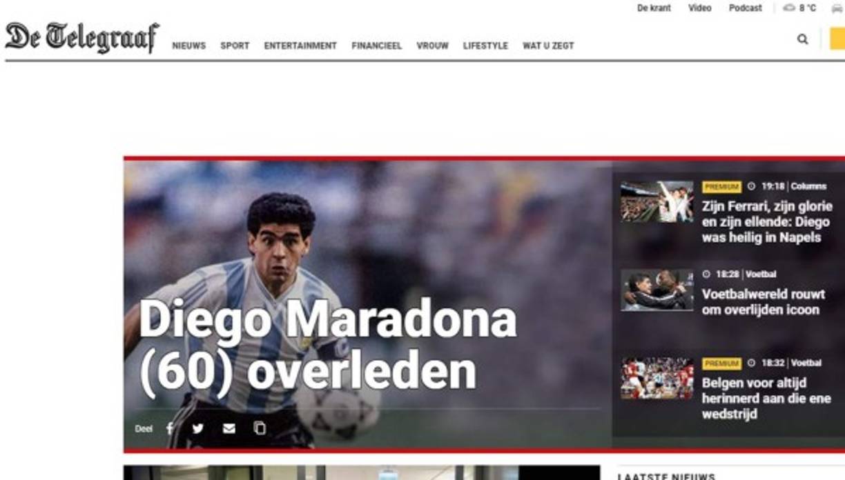De Telegraaf de Holanda.