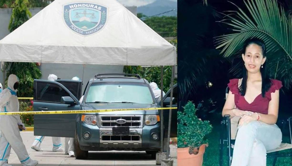 Al interior de la camioneta azul, con placas HBL 6501 los investigadores hallaron ropa de la joven gerente de la Cooperativa Mixta Lempira Sur, y documentos personales.