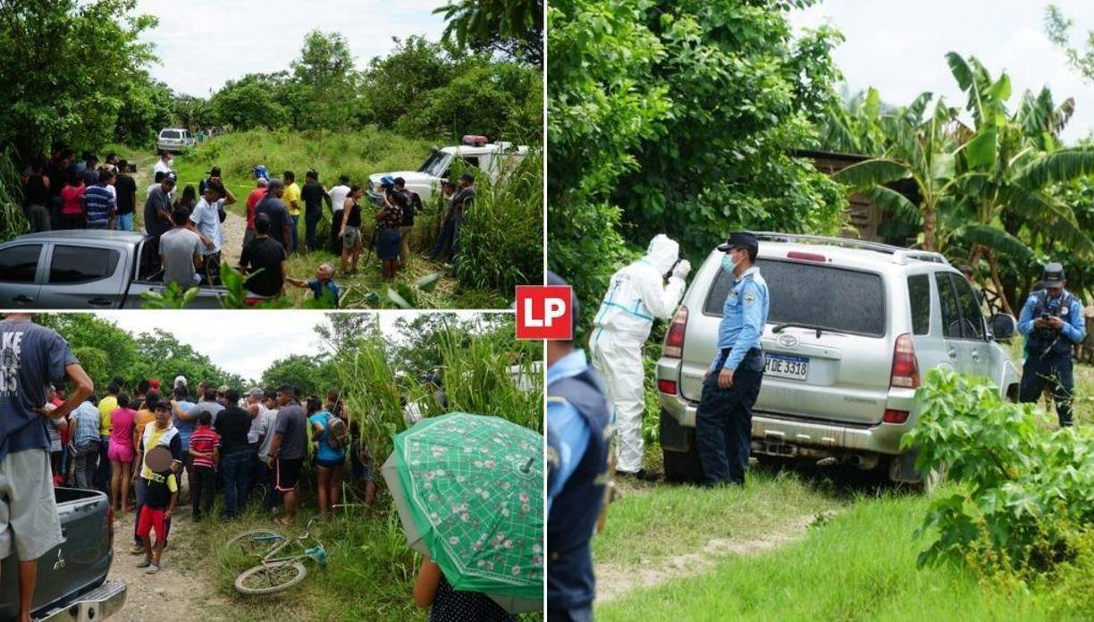 El expediente policial recabó los primeros datos en la escena del crimen. Algunos vecinos de esa comunidad detectaron el vehículo con las dos personas en su interior. 